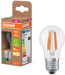 OSRAM LED izzó P45 gömb alakú E27 3.8W = 60W 806lm 2700K Meleg 320° 213lm/W KLASSZIKUS ENERGIAHATÉKONYSÁG Osram (4099854255243)
