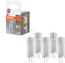OSRAM 5x LED izzó kapszula G4 1.8W = 20W 200lm 2700K Meleg 12V 320° foglalat Osram (4058075758025)