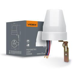 Videx Alkonyatfény-érzékelő Fotometrikus kültéri 10A Fehér IP44 VL-SN02 Videx (VIDAKC0395)