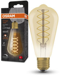 OSRAM LED dekoratív izzó ST64 Edison E27 4.8W = 37W 420lm 2200K Meleg 320° Izzószálas, szabályozható fényerővel Vintage 1906 Osram (4099854091025)