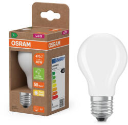 OSRAM LED izzó A60 E27 2.2W = 40W 2700K 470lm Meleg 300° Izzószálas KLASSZIKUS ENERGIAHATÉKONYSÁG Osram (4099854236228)