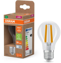 OSRAM LED izzó A60 E27 3.8W = 60W 4000K 806lm Semleges 320° Izzószálas KLASSZIKUS ENERGIAHATÉKONYSÁG Osram (4099854115431)
