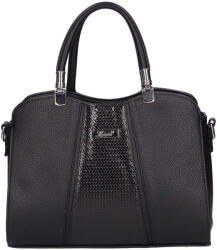 Karen rostbőr táska D 341 fekete fonott