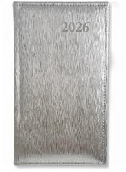 PD Calendar Határidőnapló Period Lamé Zsebnaptár álló körbev. Lamé ezüst 2026