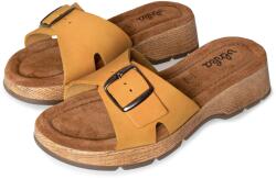 Vlnka Női bőr papucs "Lenka" - sárga felnőtt cipő méret 42