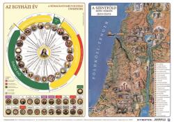 Stiefel Könyökalátét, kétoldalas, A3, STIEFEL Katolikus egyházi év és Újszövetség térképe / Ószövetség (123507K) - molnarpapir