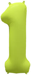 Amscan 1-es születésnapi szám fólia lufi - Neon sárga 86 cm