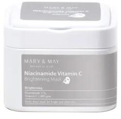Mary & May Mary&May - Masti de fata pentru stralucire, Niacinamide Vitamin C Brightening Mask 30 buc, 400g Masca de fata