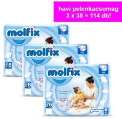Molfix Havi pelenkacsomag Jumbo (6-os) 15+ kg (114 db/cs) (hpcsmjjp38)