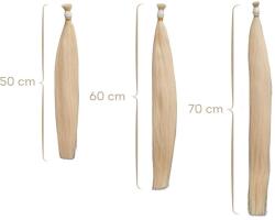 Új Platina és Hamvas Szőke Póthajak 50cm Hamvasszőke 50g