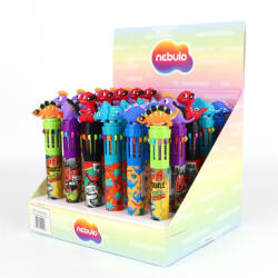 Nebulo Golyóstoll 10színű, baby dino, 30 db/display Nebulo (DTG-10COL-001) - veryjet