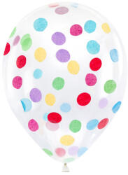  Konfetti lufi - kör, 30cm, mix (1 db / 6 db. ) (BK12-1-000-6)