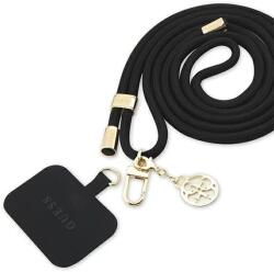 Guess GUOUCNMG4EK curea universală CBDY neagră nylon 4G charm metalic (GUOUCNMG4EK)