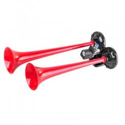 Seger Claxon cu 2 goarne 24v rosu pe aer 125dB (ALM 45892)