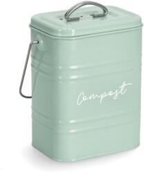 Zeller Present Recipient compost Zeller, metal, verde, 17 x 12.5 x 20.4 - 24.5 cm Cos de gunoi