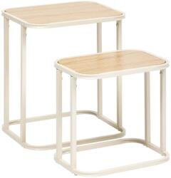 5five Simple Smart Set 2 masute Vervy, metal, bej, 39 x D. 33 x H. 46 cm Raft