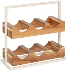 5five Simple Smart Suport 6 sticle vin Accacia, lemn, metal, 36 x 15 x H 35 cm Suport sticla vin