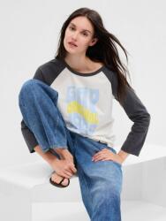 GAP Раирана тениска с лого GAP GAP | Siv | ЖЕНИ | XXS