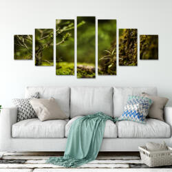 4 Decor Tablou canvas 7 piese - Padure verde