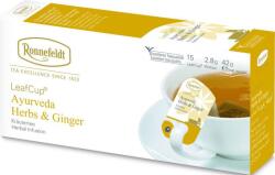 Ronnefeldt Чай Ronnefeldt LeafCup Ayurveda Herbs & Ginger пакетчета 15 x 2, 8 g