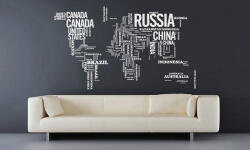 4 Decor Sticker Harta lumii - beestick-deco - 181,99 RON
