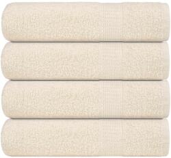 vidaXL Кърпи за душ FROGN 4 бр. кремави 70x140 см 360 г/м2 (137002)