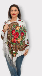 Magazin Traditional Esarfa Inflorata - Alb