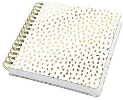 Sigel Jolie Golden Rain 234x215 mm 120 lapos keményfedeles sima spirálfüzet (JQ100)