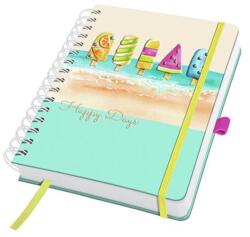 Sigel Jolie Summer Breeze 168x215 mm 120 lapos keményfedeles pontrácsos spirálfüzet (JN655)