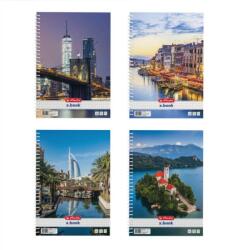 Herlitz City II. A/4 70 lapos kockás spirálfüzet (400201445)