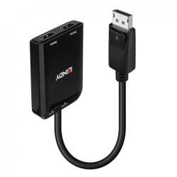 Lindy Multiplicator Lindy Displayport la 2 x HDMI 4K30Hz MST Negru (L38433)