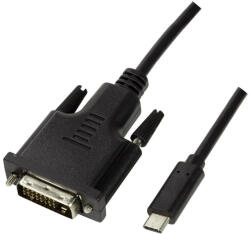 LogiLink USB 3.2 Gen 1x1 USB-C M és DVI közötti kábel, 1, 8m