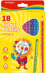 Keyroad Színes ceruza készlet háromszögletű 18 db/bliszter Keyroad vegyes színek (KR971275)