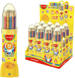 Keyroad Színes ceruza készlet háromszögletű, rakéta palackban 24 db/bliszter Keyroad vegyes színek (KR972229)