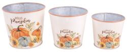 IRIS bádog kaspó, 3 darabos, tökök, krém narancssárga 15-11, 5 cm (081093) - bestbyte