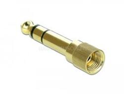 Delock Átalakító 6, 35 mm sztereo apa 3, 5 mm sztereo anya 3 pólusú fém, csavarozható (DL66390) (DL66390)