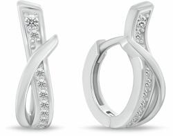 Brilio Silver Stílusos ezüst fülbevaló cirkónium kővel EA213W