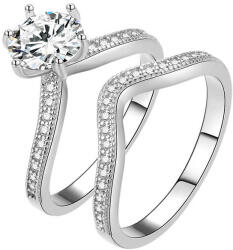 Beneto Dupla csillogó gyűrű cirkónium kővel AGG385 52 mm