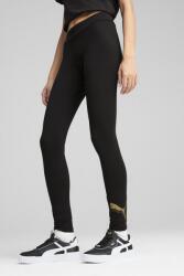 PUMA Puma, Logós pamuttartalmú leggings, Aranyszín, Fekete, XS (685000-51-XS)