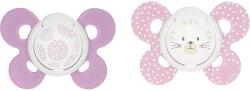 Chicco Physio Comfort 6-16m биберон Girl - Dots/Cat 2 бр