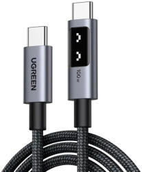 UGREEN USB-C to USB-C kábel UGREEN L509, 100W, 5A, 1m, Szürke
