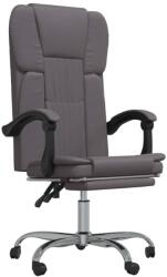 vidaXL szürke műbőr dönthető irodaszék 349621 (349621)