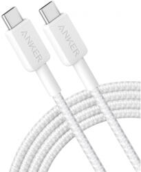 Anker USB-C to USB-C kábel Anker 322, 60W, 3A, 0.9m, Fehér A81F5G21