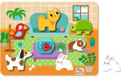 2Kids Toys Shape Puzzles interaktív formaberakó játék Pets 12 m+ 8 db