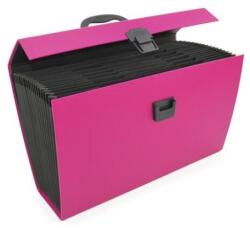 Rapesco harmonikatáska, 19 rekeszes, rózsaszín (IR1554)