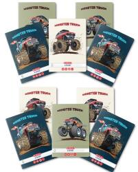Herlitz Füzet készlet, 10 db, A5, 48 Lap, 70 g/m2, Vonalas, Lekerekített sarkok, Monster Truck motívum (9487500-10)