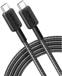Anker USB-C - USB-C kábel Anker 322, 60W, 3A, 0.9m, Fekete A81F5G11