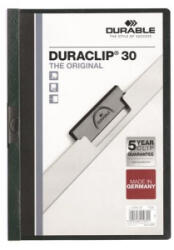 DURABLE Gyorsfűző, klipes, A4, 'DURACLIP 30', sötétzöld (DB220032) (DB220032)