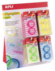APLI Szövegkiemelő szalag display, 32 db, , különböző színekben (LCA19665) (LCA19665)