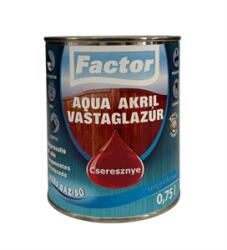 Festék Bázis Factor aqua vastaglazúr sf. cseresznye 0, 75 L (966)